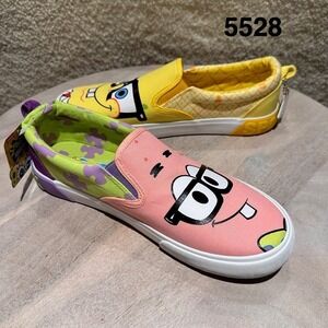 SpongeBob SquarePants Patrick Star Mismatched Slip On Sneakers Womens 9 New